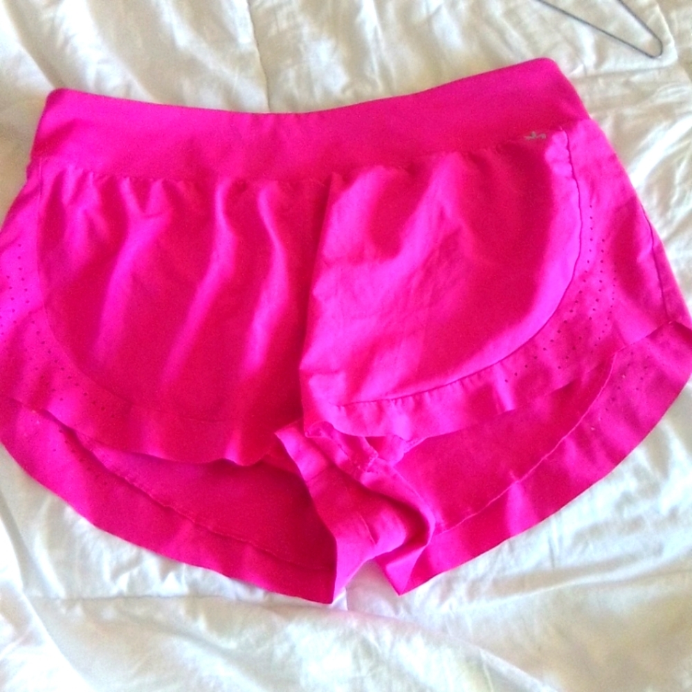 Pink workout shorts